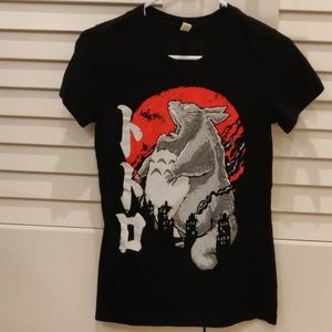 Bella Canvas Black Totoro Graphic Tee Medium